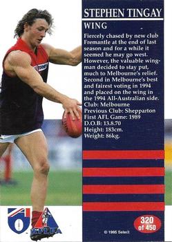 1995 Select AFL #320 Stephen Tingay Back